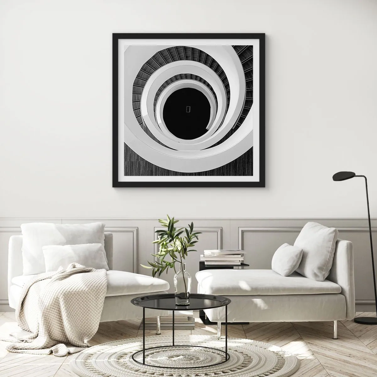 Poster în ramă neagră - Până la miez - 40x40 cm