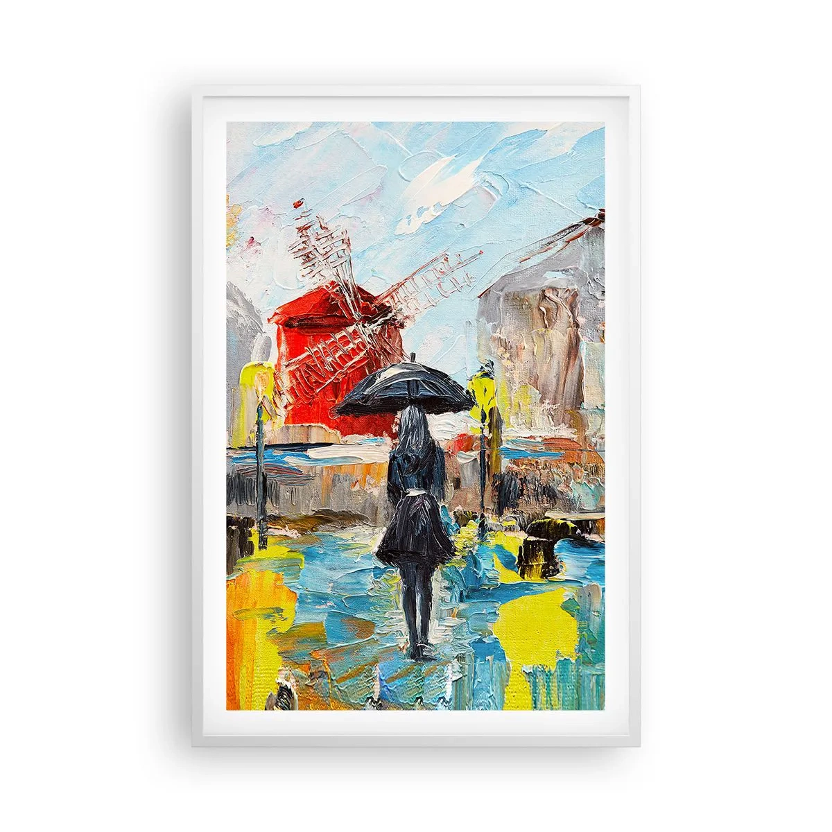 Poster în ramă albă - Legende pariziene - 61x91 cm