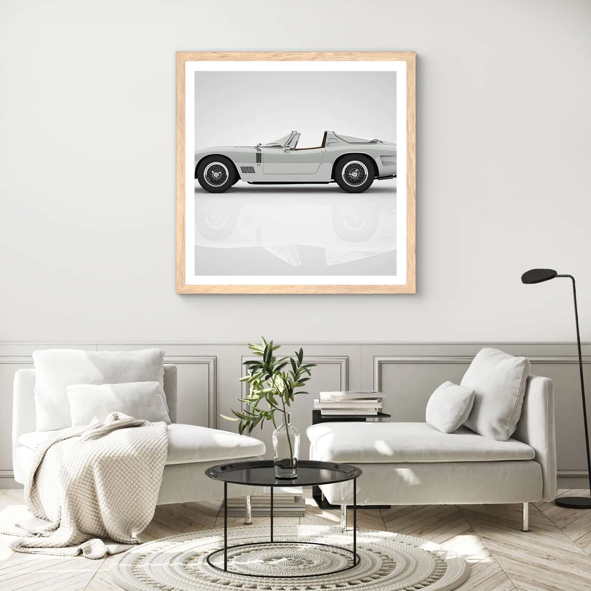 Poster în ramă de stejar deschis - Promisiunea distracției - 30x30 cm