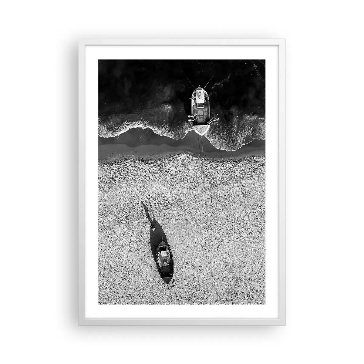 Poster în ramă albă - Tot pe țărm... - 50x70 cm