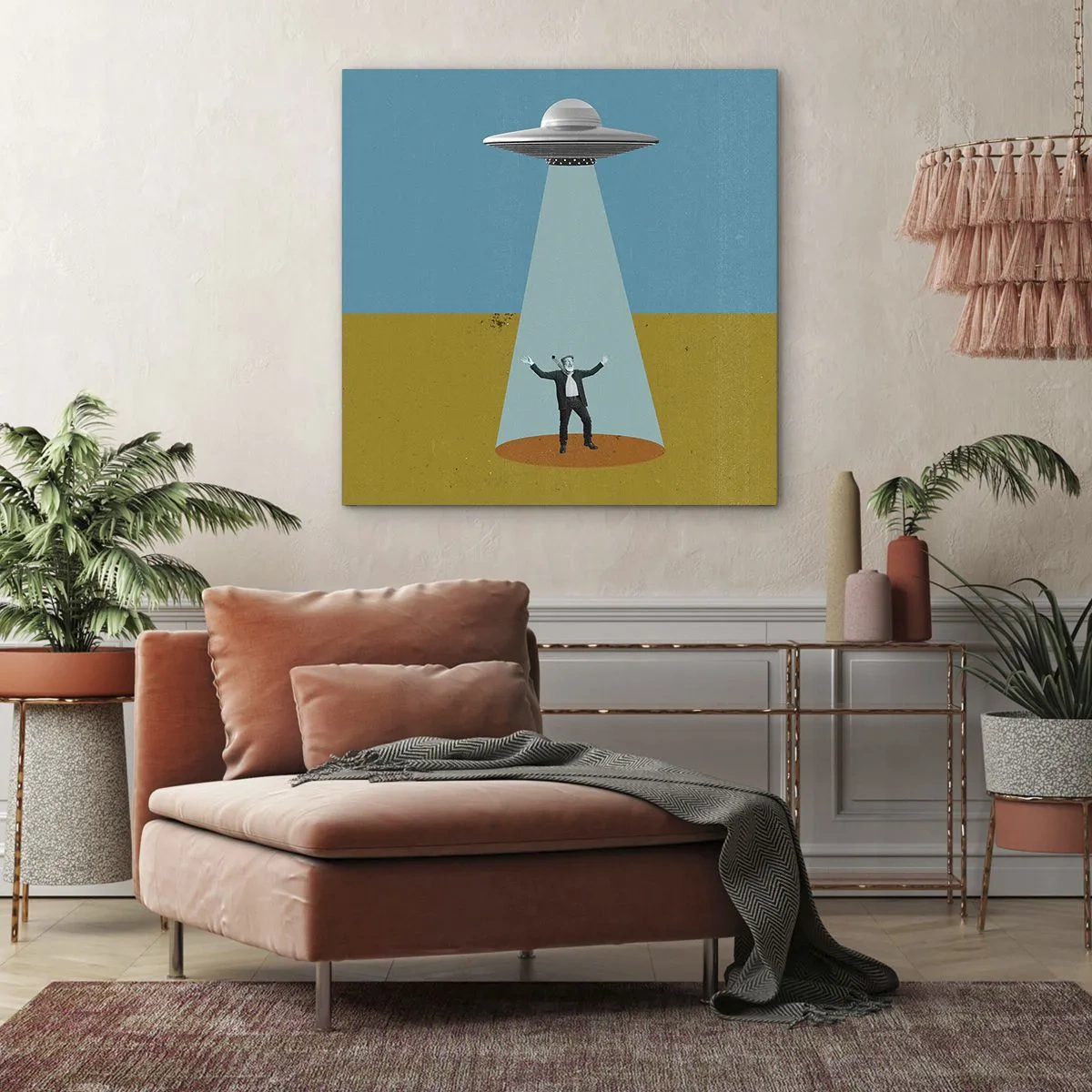 Tablou pe pânză - Întâlnire de gradul III - 50x50 cm