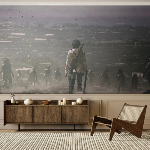 Tapet Premium Sand - Ultimul om în picioare? - Abstracția, Fantezie, Armată - 350x256 cm