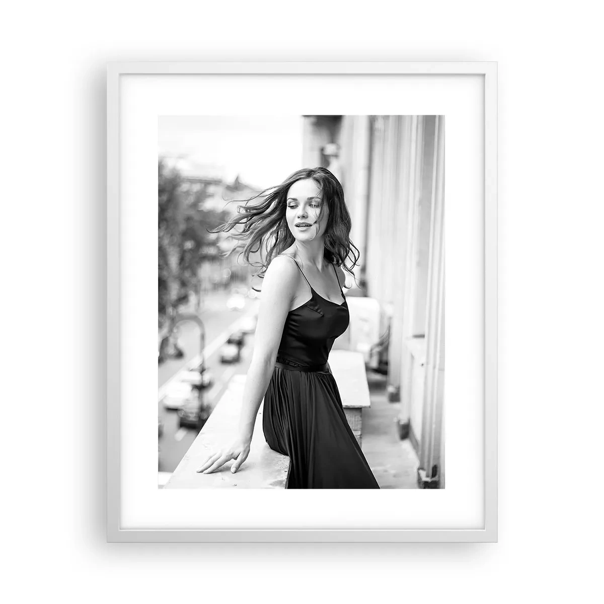 Poster în ramă albă - Cu siguranță e o fată pariziană - 40x50 cm