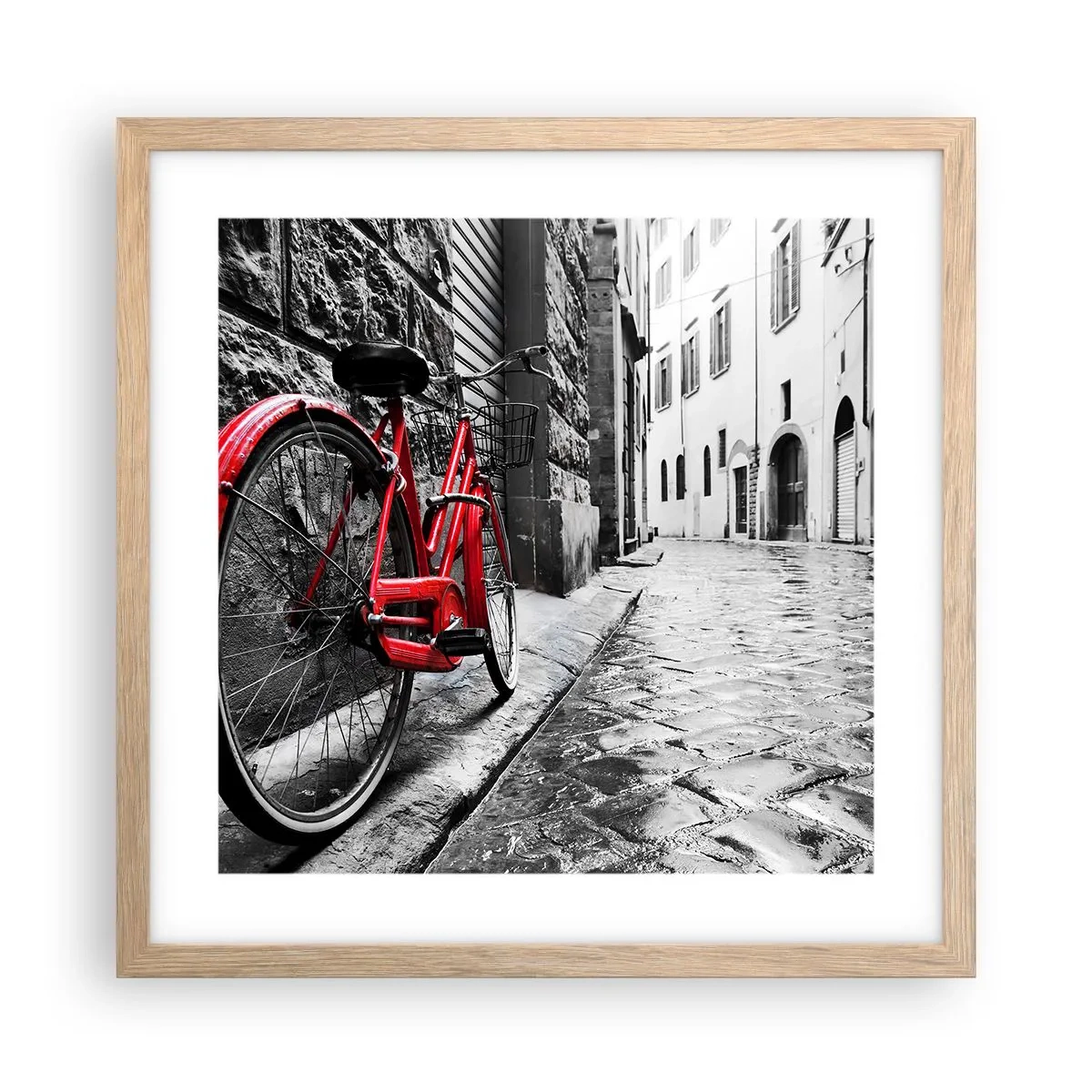 Poster în ramă de stejar deschis - Adevărata frumusețe nu îmbătrânește - 40x40 cm