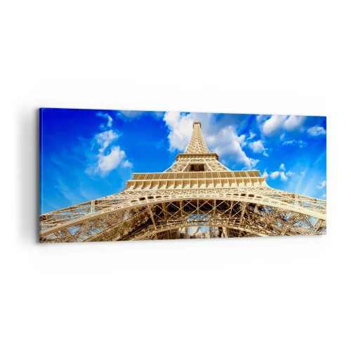 Tablou pe pânză - Atingând cerul și norii - 100x40 cm