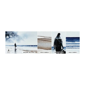 Mostră de Tapet Standard Eco - Vorbind cu marea - Singuratic, Om, Coasta - 100x30 cm
