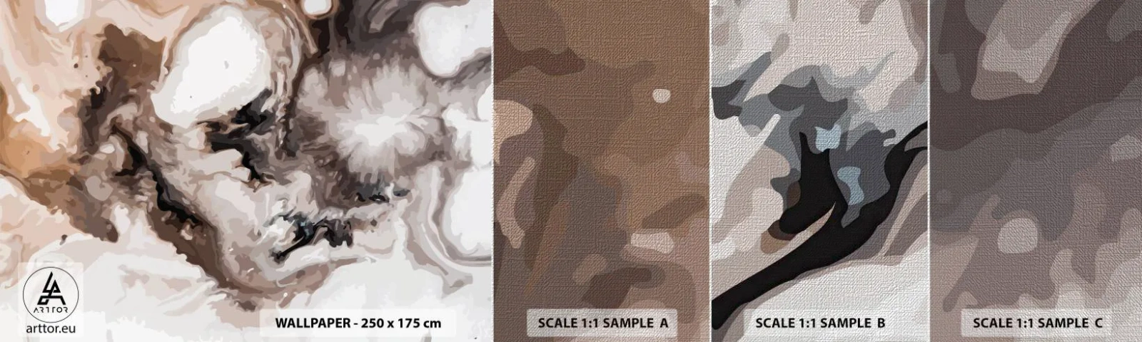 Mostră tapet Premium Canvas - Nașterea unei galaxii - Abstracția, Bucată, Model modern - 100x30 cm