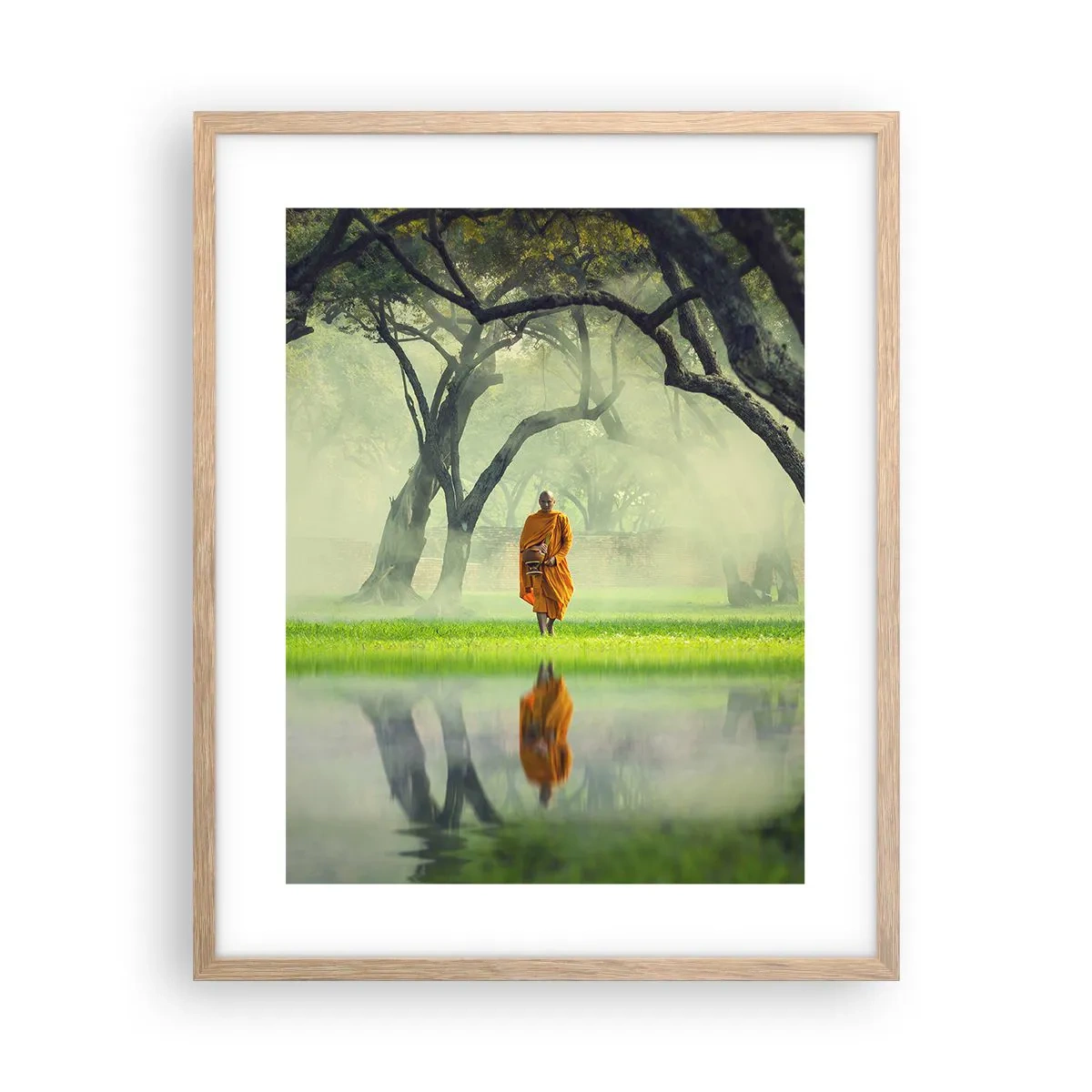 Poster în ramă de stejar deschis - Pe drumul spre iluminare - 40x50 cm