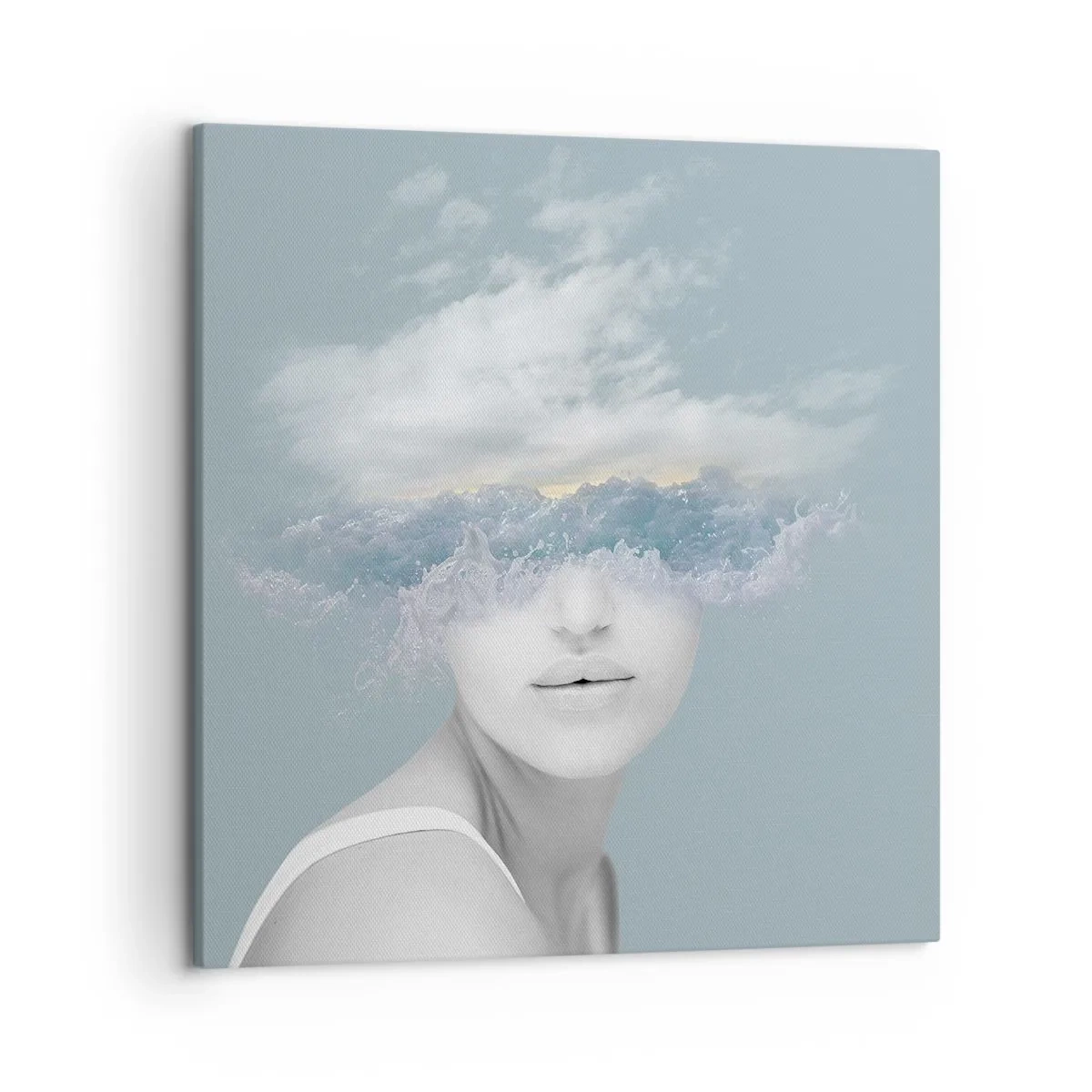Tablou pe pânză - Cu capul în nori - 50x50 cm