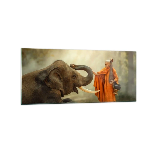 Tablou pe sticlă - Întâlnire în călătorie - 120x50 cm