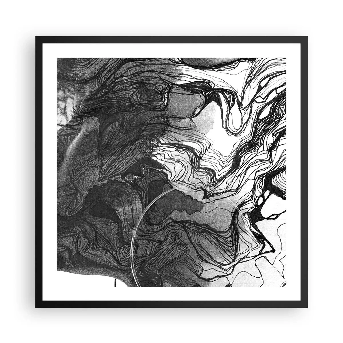 Poster în ramă neagră - Încurcată în vise - 60x60 cm