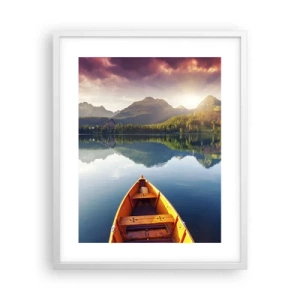 Poster în ramă albă - Nimic împotriva naturii - 40x50 cm