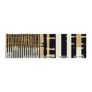 Mostră tapet Premium Canvas - Abstracție arhitecturală - Abstracția, Bucată, Linii - 100x30 cm