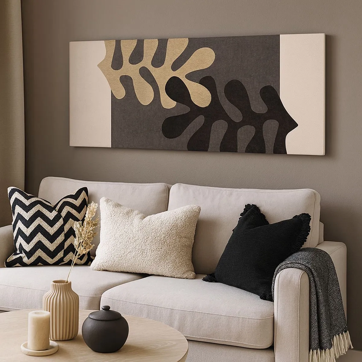 Tablou pe pânză - Absență și completare - 100x40 cm