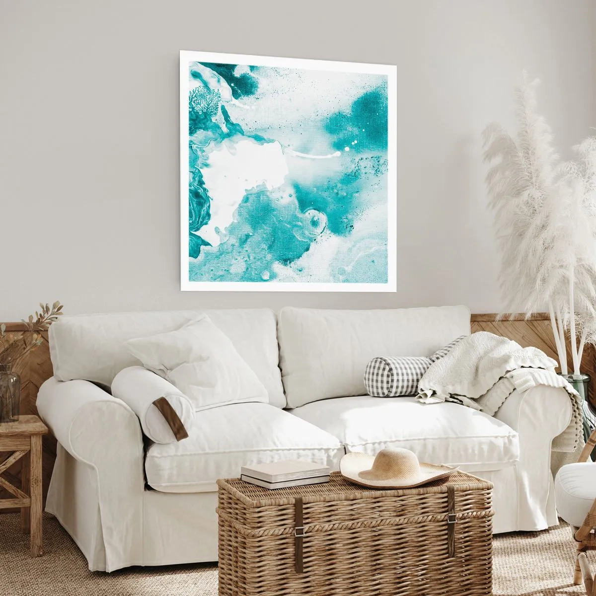 Poster - Câmpii inundabile de albastru - 50x50 cm