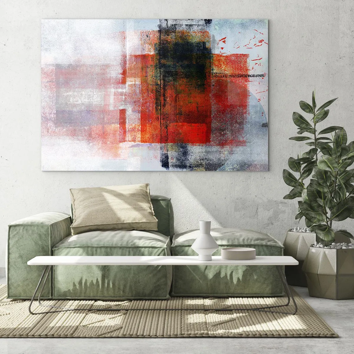 Tablou pe sticlă - Compoziție înfocată - 100x70 cm