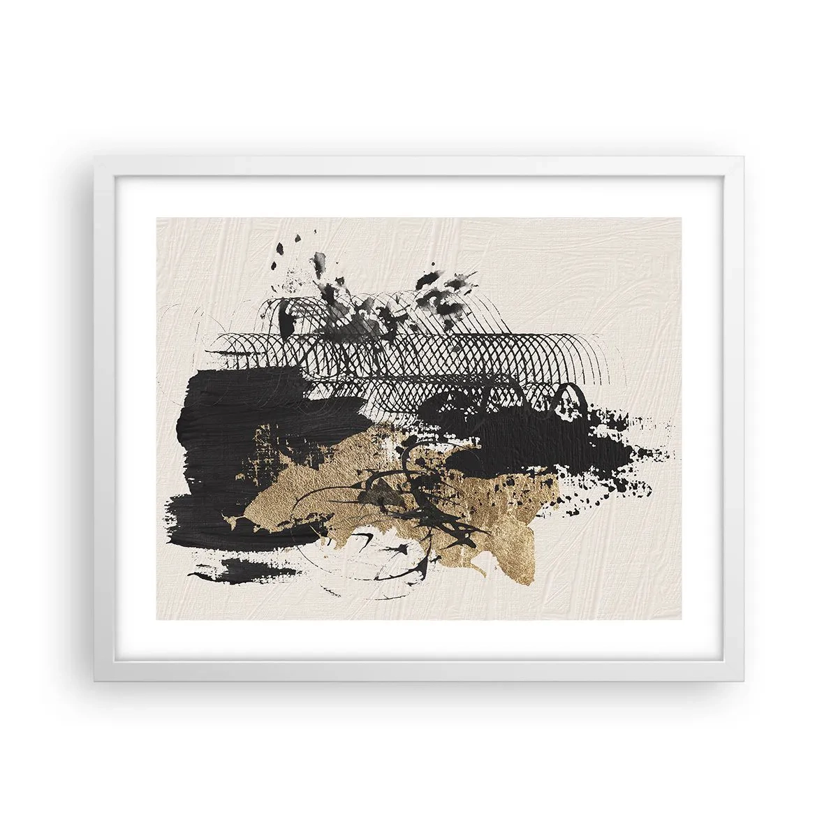 Poster în ramă albă - Compoziție cu pasiune - 50x40 cm