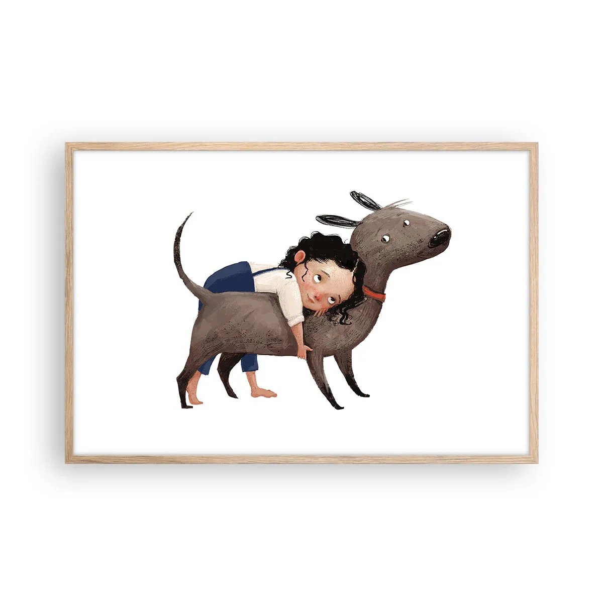 Poster în ramă de stejar deschis - Cei mai buni prieteni - 91x61 cm