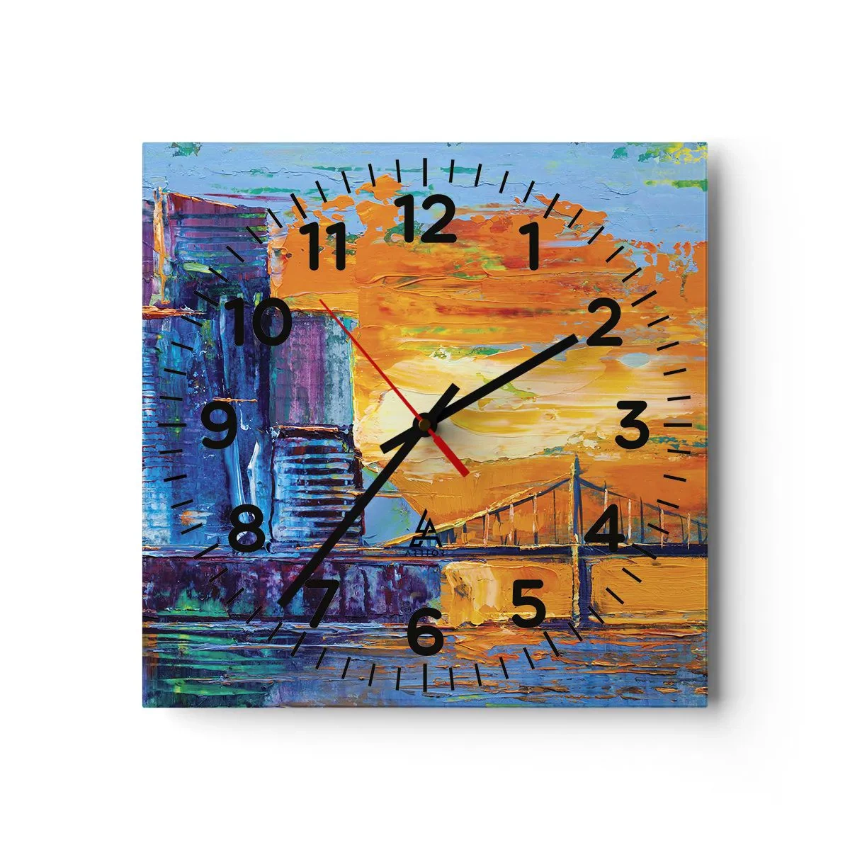 Ceas de perete - Ceas pe sticlă - Cultură și natură - 30x30 cm