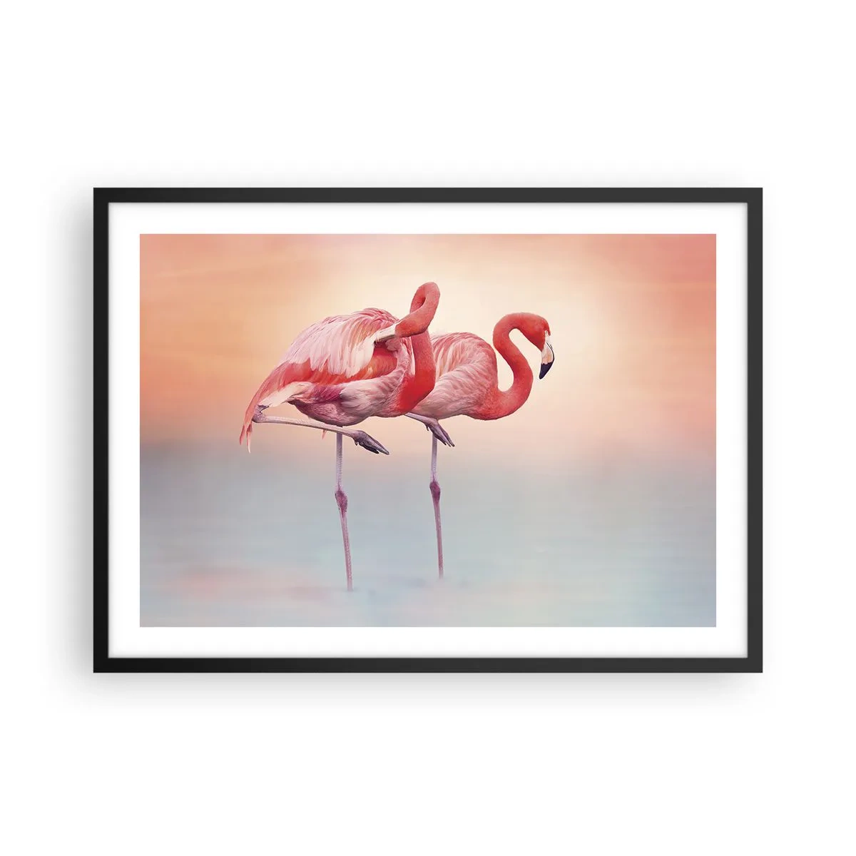 Poster în ramă neagră - În culoarea soarelui care apune - 70x50 cm