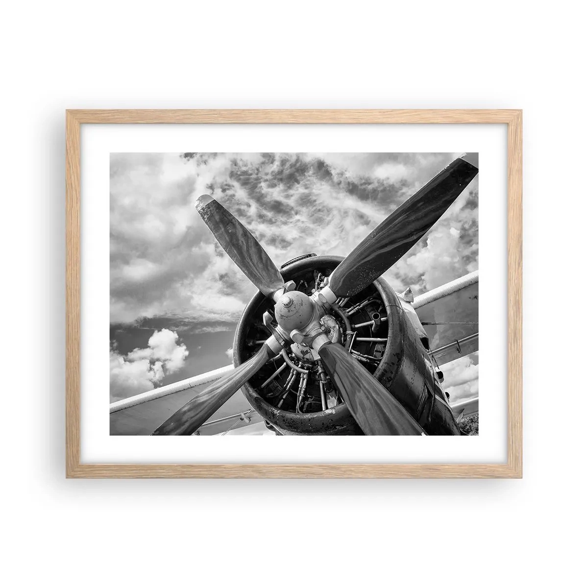 Poster în ramă de stejar deschis - Cuceritorul cerului - 50x40 cm