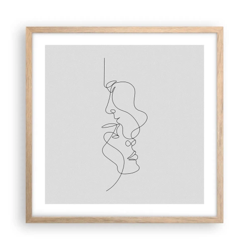 Poster în ramă de stejar deschis - Dorință vorace - 50x50 cm