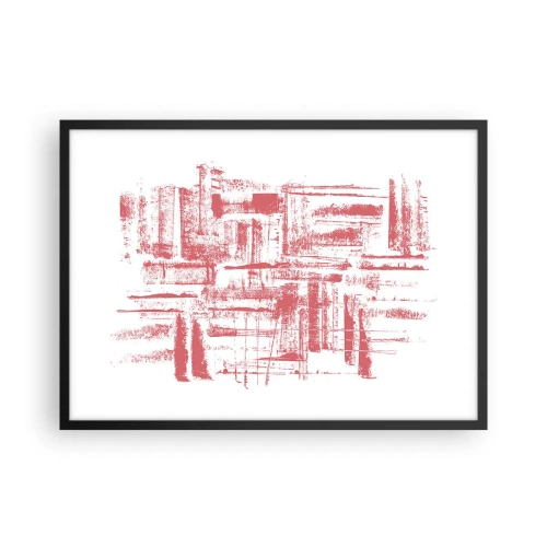Poster în ramă neagră - Orașul roșu - 70x50 cm