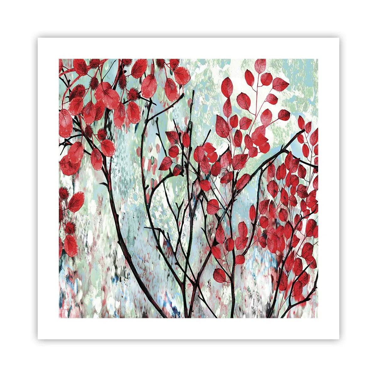 Poster - Arbore în stacojiu - 50x50 cm
