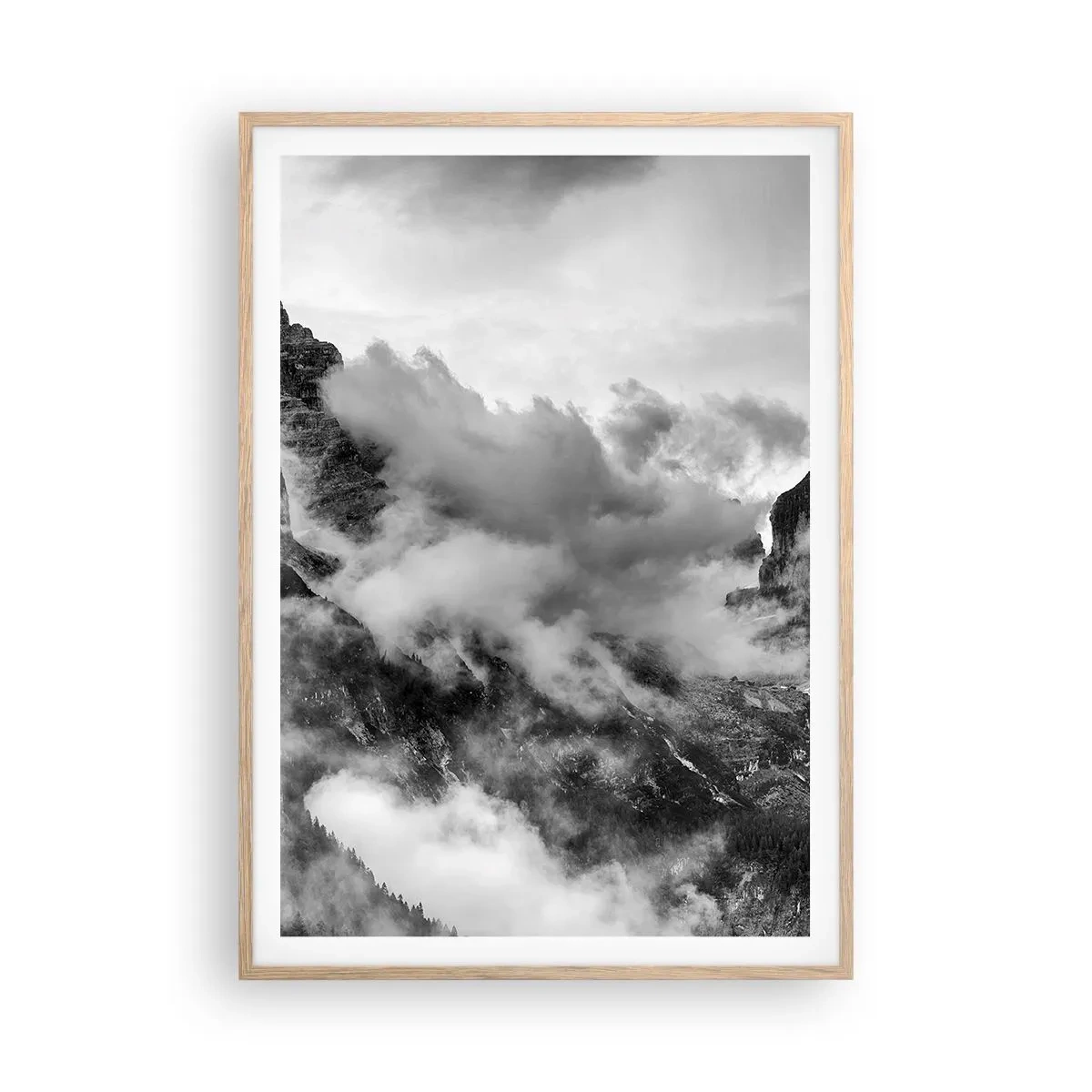 Poster în ramă de stejar deschis - Frumoase și crude - 70x100 cm