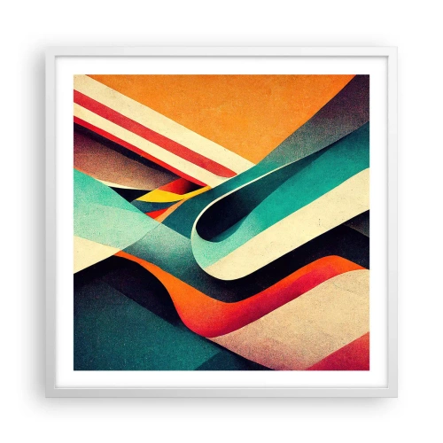 Poster în ramă albă - Compoziție intensă - 60x60 cm