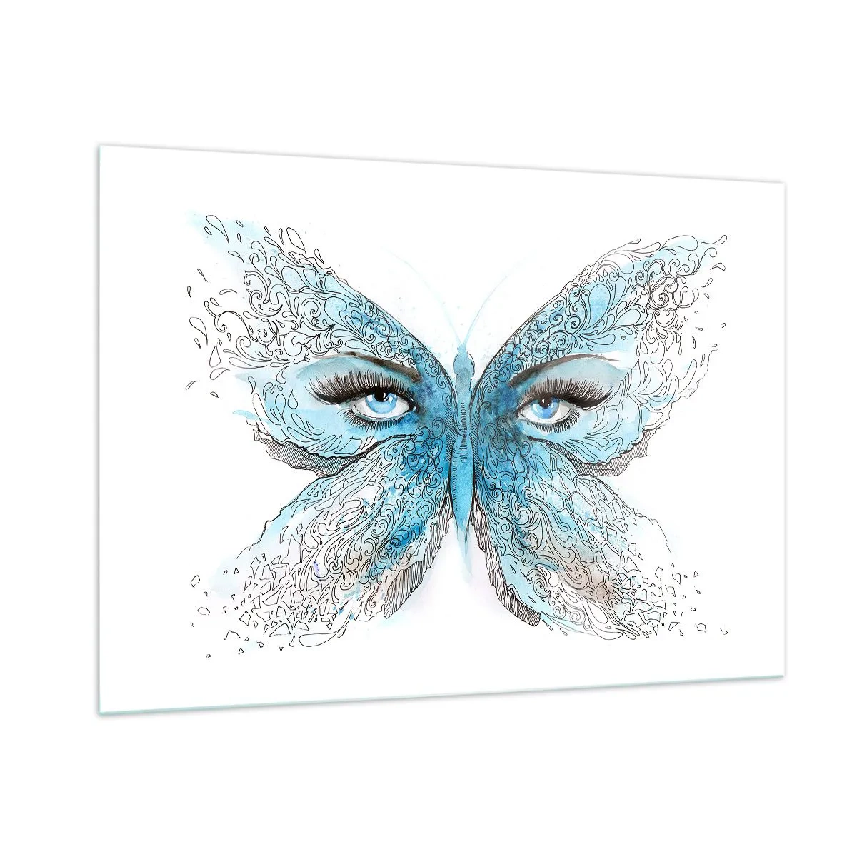Tablou pe sticlă - Polyommatus eros - 100x70 cm
