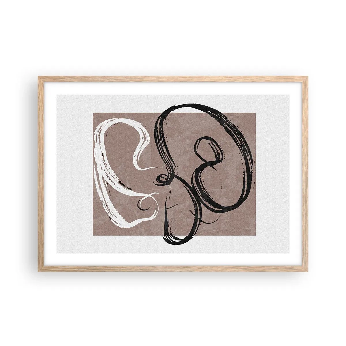 Poster în ramă de stejar deschis - Compoziția - căutarea plenitudinii - 70x50 cm