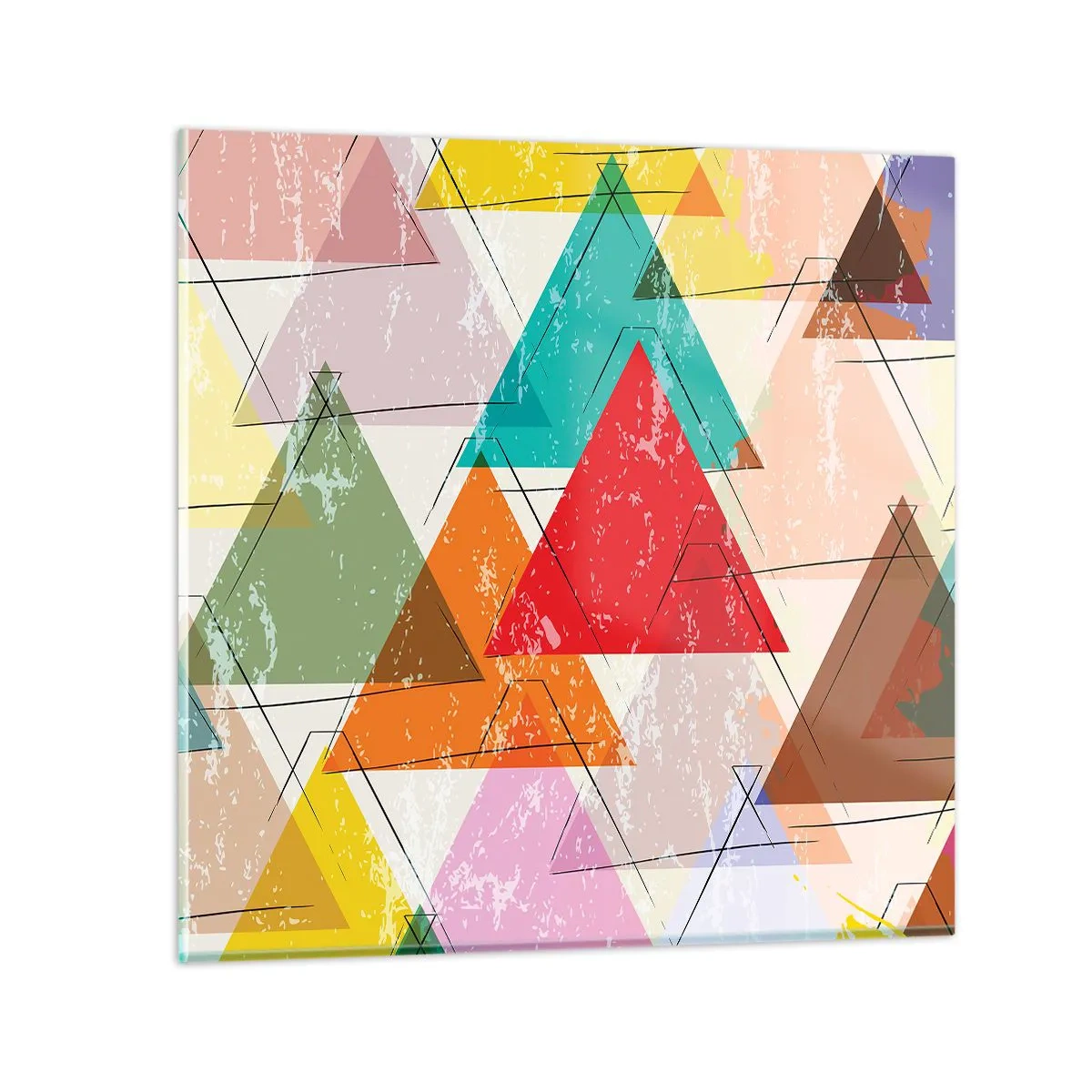 Tablou pe sticlă - Trei câte trei - 50x50 cm