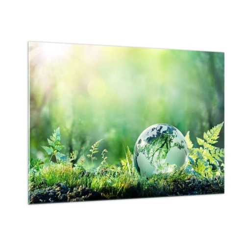 Tablou pe sticlă - Planeta verde - 100x70 cm