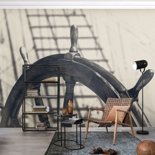Tapet Premium Sand - Povești despre mare - Nautic, navigație, Volan - 100x70 cm