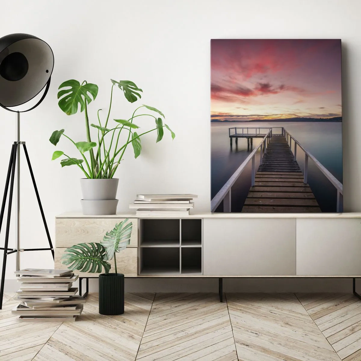 Tablou pe pânză - Flacăra blândă a serii - 70x100 cm