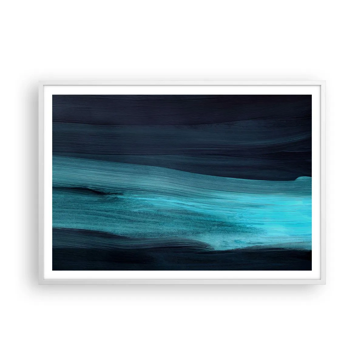 Poster în ramă albă - Du-te cu fluxul - 100x70 cm