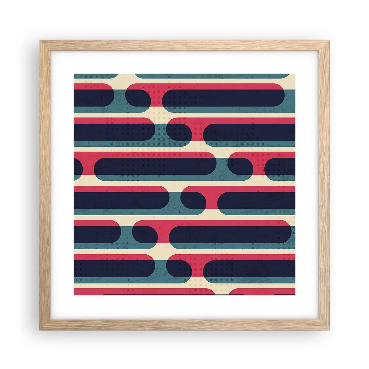 Poster în ramă de stejar deschis - Înăuntru și înainte - 40x40 cm