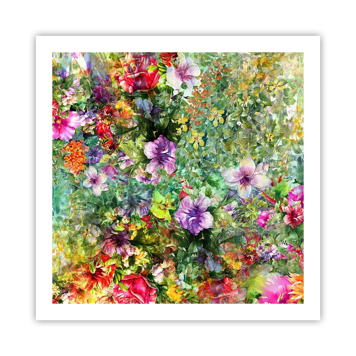 Poster - Să ne pierdem în flori - 60x60 cm