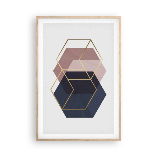 Poster în ramă de stejar deschis - Puterea simplității - 61x91 cm