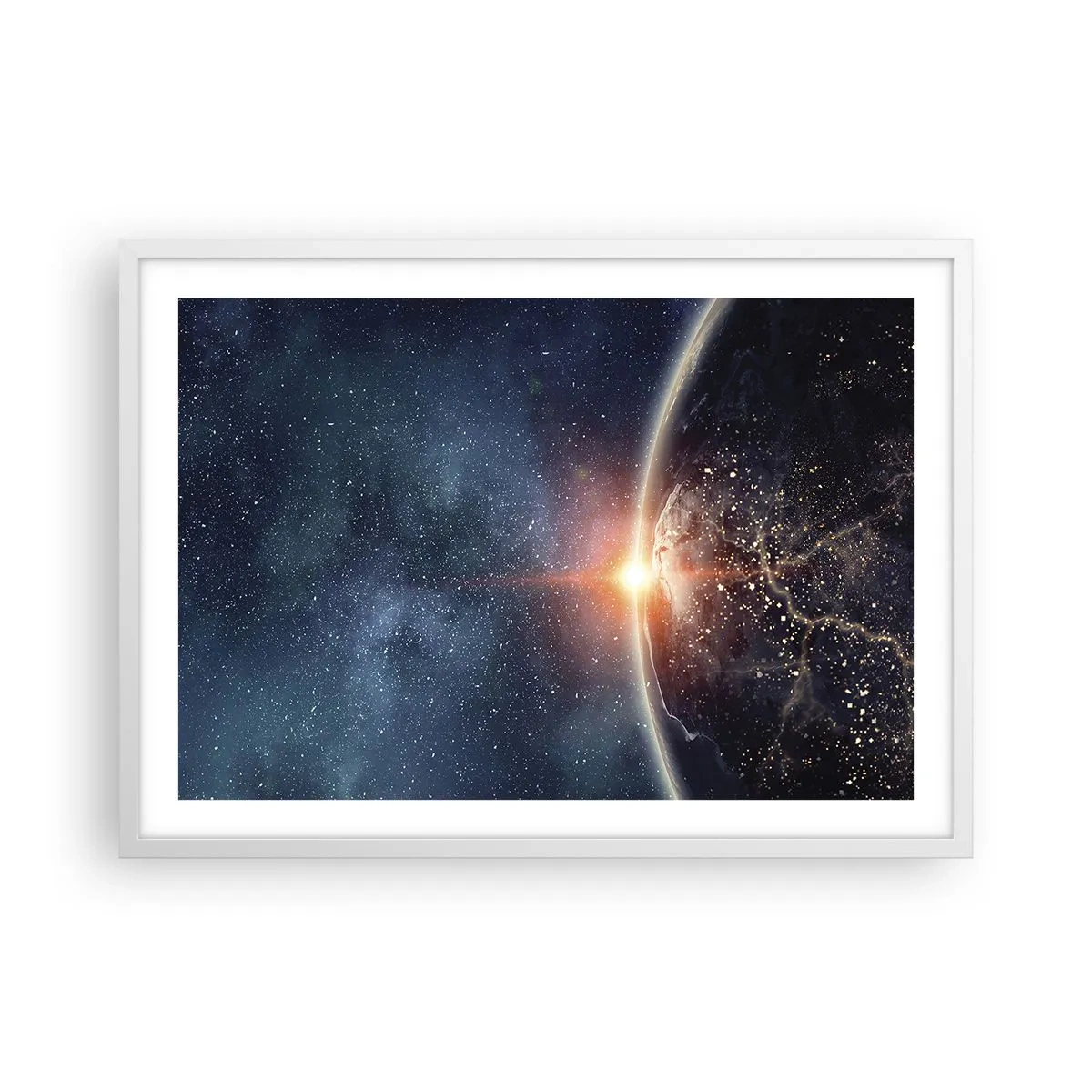 Poster în ramă albă - Într-o nouă perspectivă - 70x50 cm