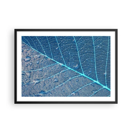 Poster în ramă neagră - Viața în albastru - 70x50 cm