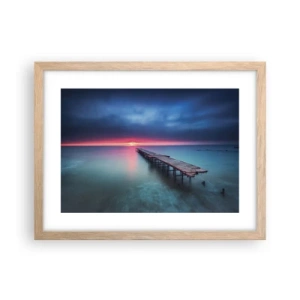 Poster în ramă de stejar deschis - Între cer și pământ - 40x30 cm