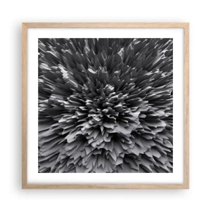 Poster în ramă de stejar deschis - Mai ascuțit nu se poate - 50x50 cm