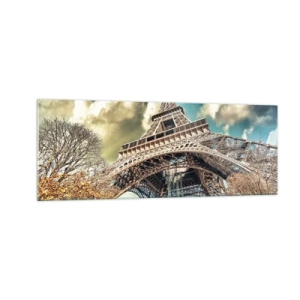 Tablou pe sticlă - Și la Paris, în toamna anului .... - 140x50 cm