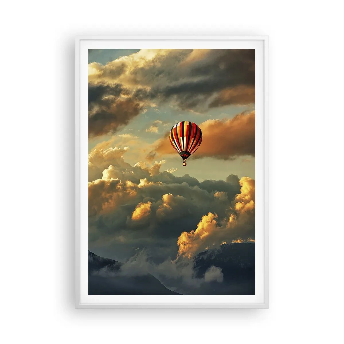 Poster în ramă albă - Zbor pentru că vreau - 70x100 cm