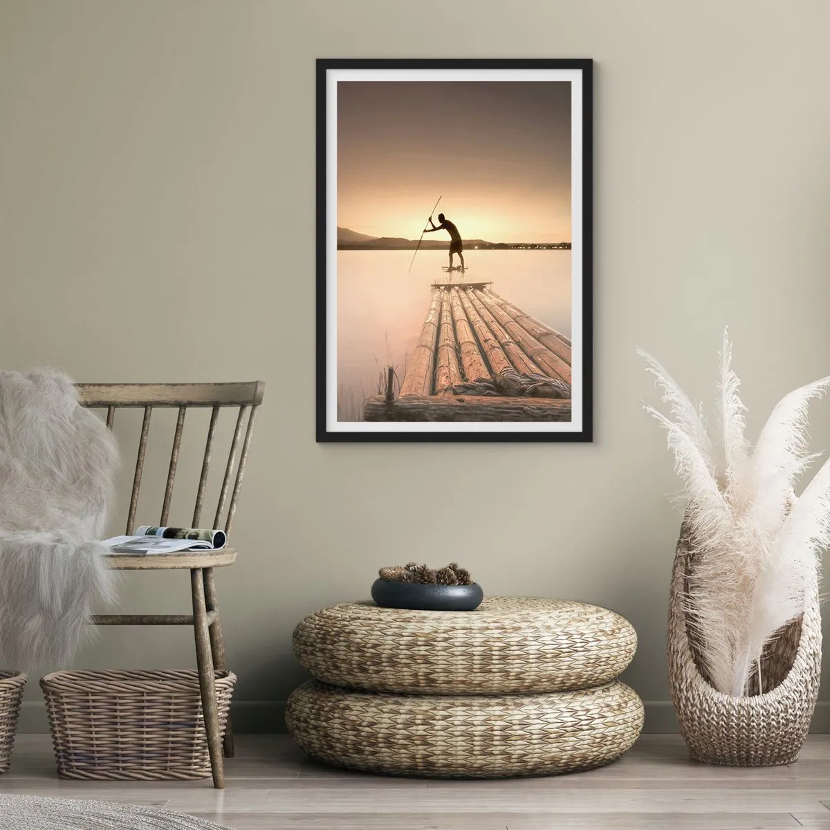 Poster în ramă neagră - Înainte de odihnă - 70x100 cm