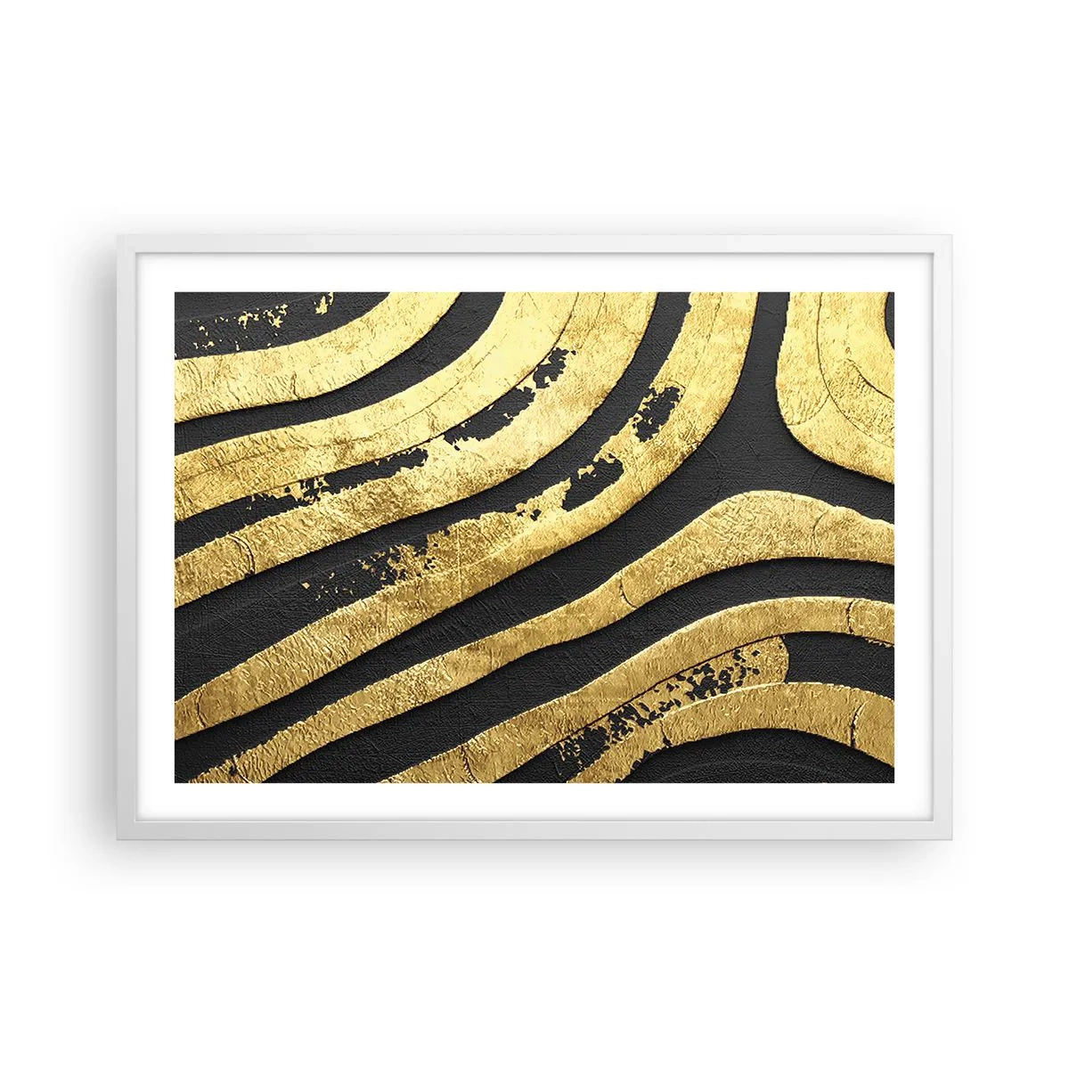 Poster în ramă albă - Totul curge - 70x50 cm