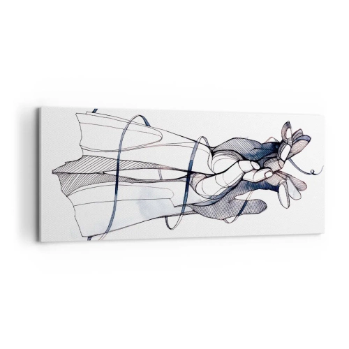Tablou pe pânză - Un studiu al atingerii - 100x40 cm