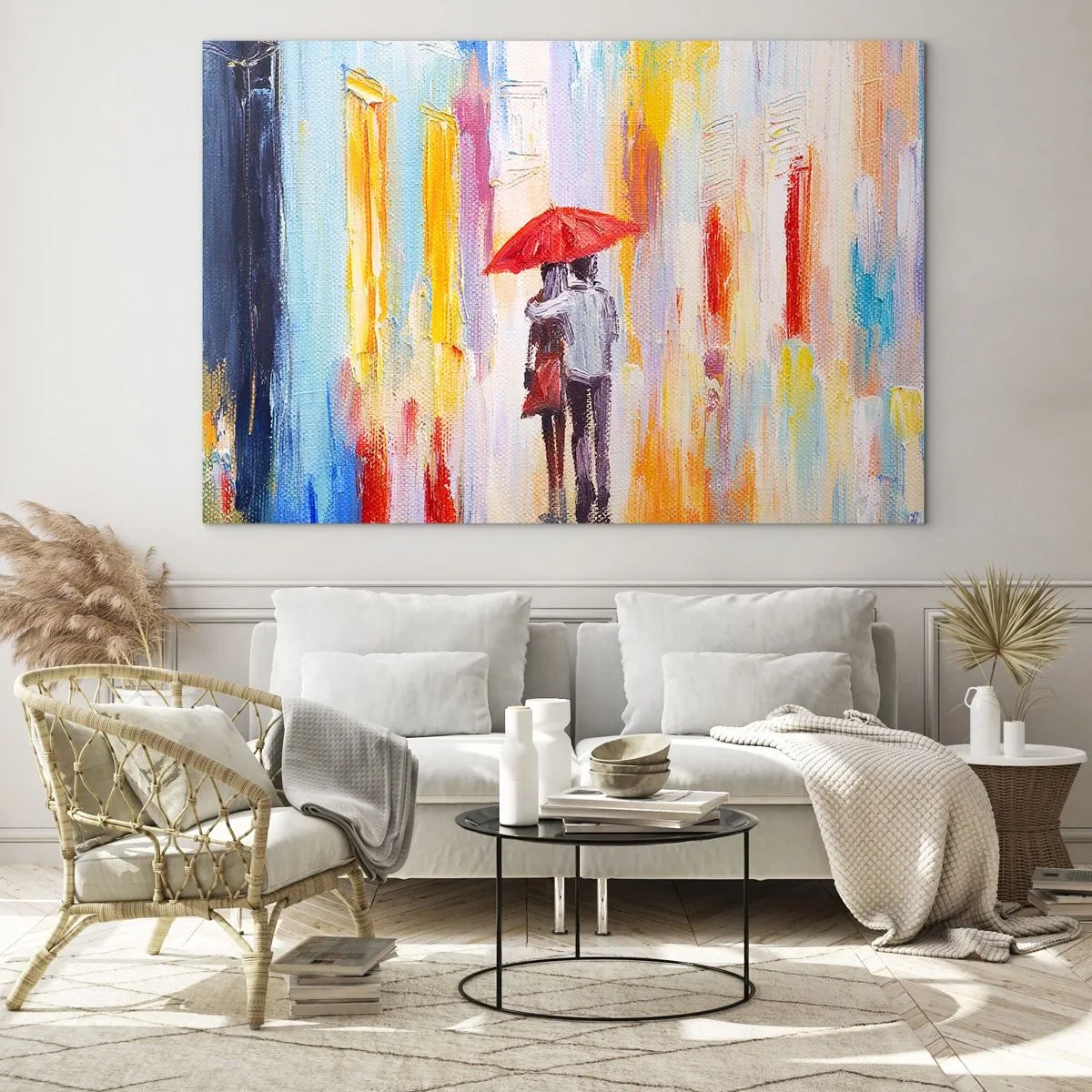 Tablou pe sticlă - Să plouă în continuare - 100x70 cm